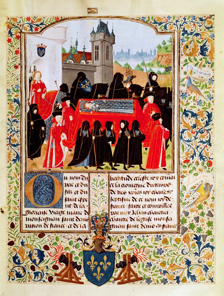 Fr 2691 f.11 Carlos VI do funeral de Frances em 1422 com o duque de Bedford como chefe do enlutado e membros do parlamento parisiense de Unbekannt Unbekannt