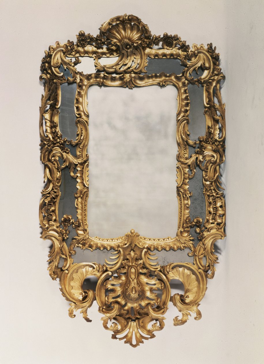 George II esculpido em espelho de giltwood, meados do século XVIII de Unbekannt Unbekannt