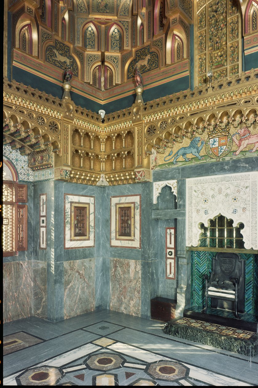 Interior, Cardiff Castle, País de Gales, construído c.1875 de Unbekannt Unbekannt