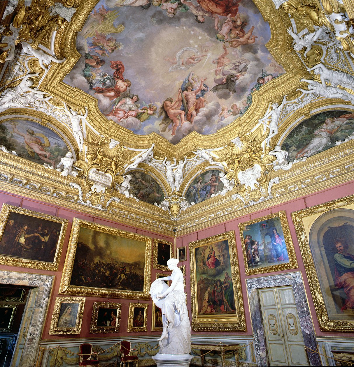 Interior, de, sala, di, Giove, (Jupiter, Room), com, pinturas, por, pietro da cortona, palácio pitti, florença, itália de Unbekannt Unbekannt