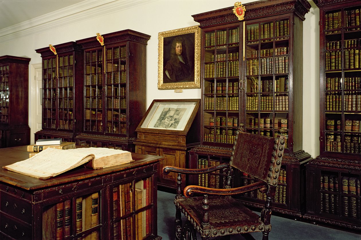 Vista interior, de, Pepys, biblioteca, magdalene, faculdade, cambridge de Unbekannt Unbekannt