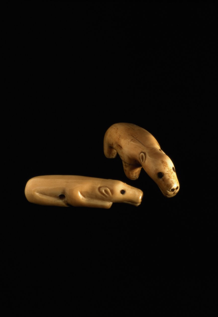 Ursos polares inuit, do 14o ao 15o século (osso) de Unbekannt Unbekannt
