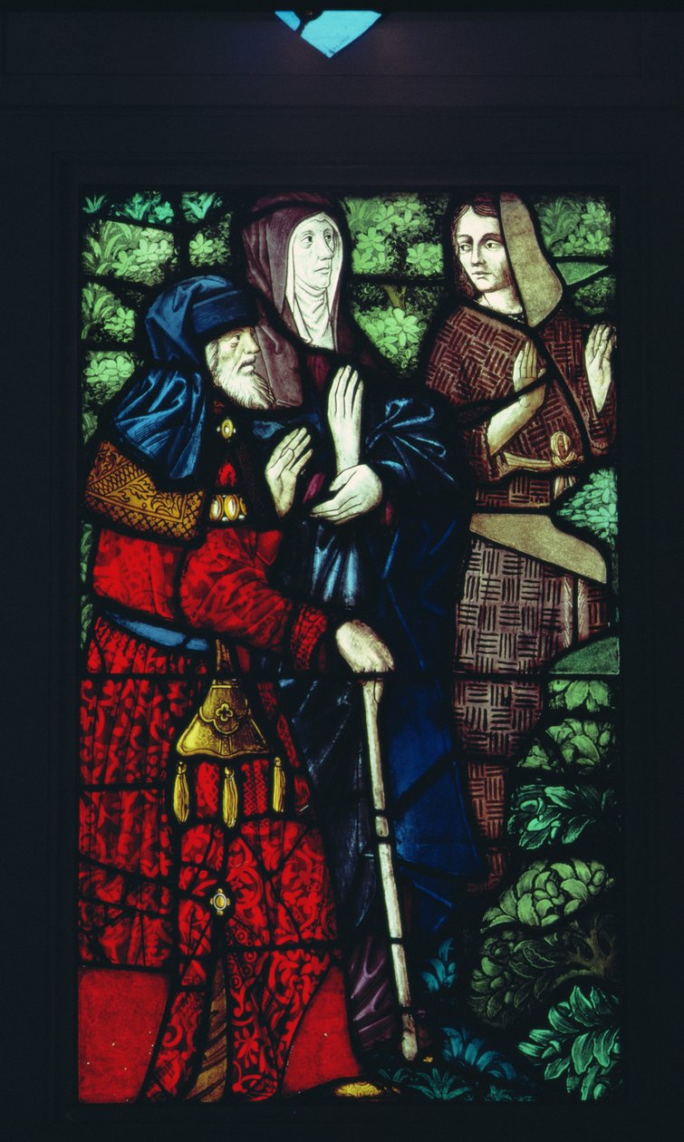 João Batista despede-se dos seus pais, vitrais do século XVI de Unbekannt Unbekannt