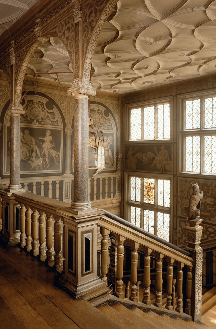 Knole House c.1610, a escadaria, Sevenoaks, Kent, Reino Unido de Unbekannt Unbekannt