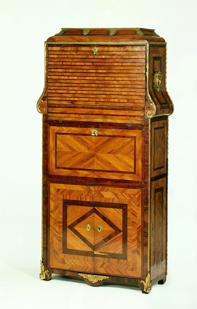 Louis XV folheado papelão secretaire c.1740 de Unbekannt Unbekannt
