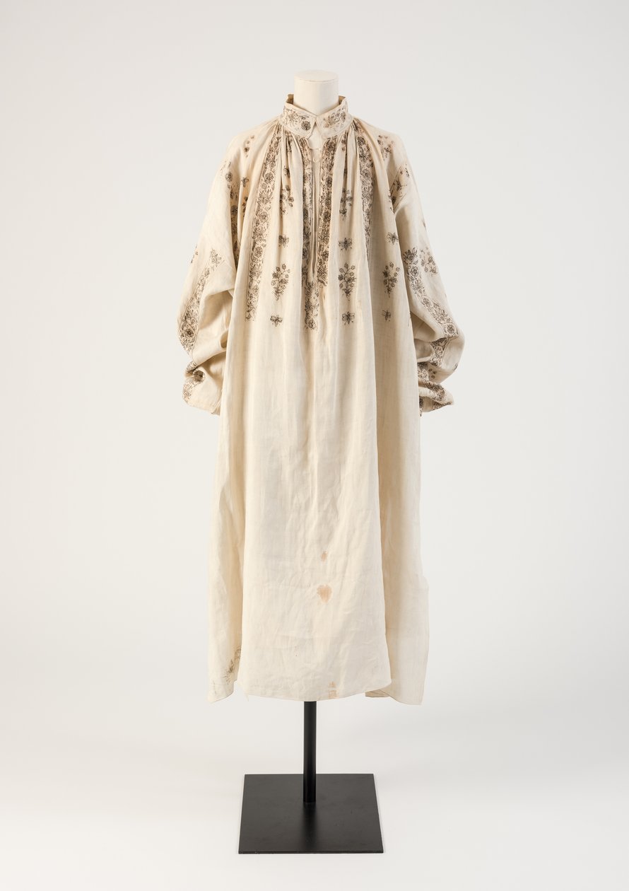 Mans blackwork camisa de linho bordado, 1600 (linho) de Unbekannt Unbekannt