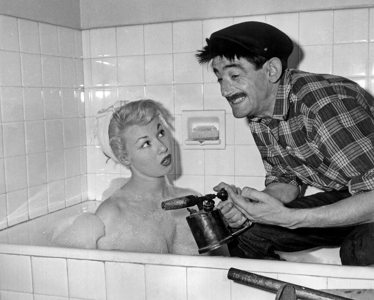 Nadine Tallier (Tornou-se Baronesa Nadine De Rothschild) E Maurice Gardett No Soiree Chez Lui Em Paris 27 De Março De 1961 de Unbekannt Unbekannt