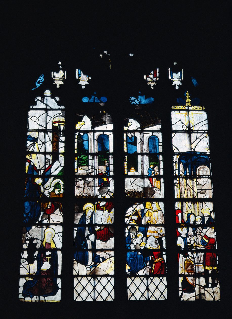 Natividade, Adoração dos Magos e Apresentação no Templo, c.1500 (para detalhes ver 118593) de Unbekannt Unbekannt