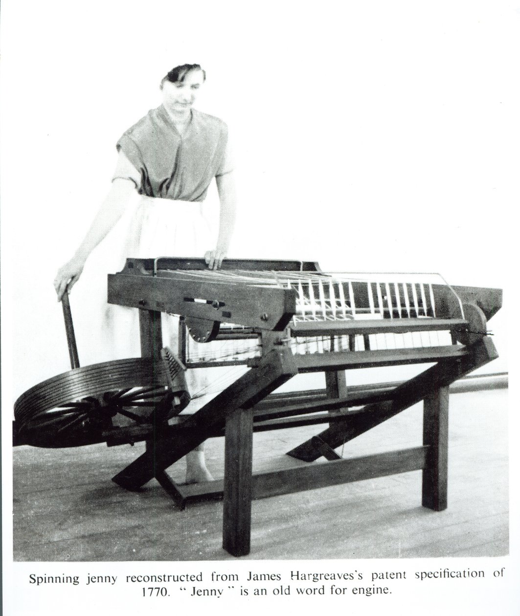 Reconstrução de &39;Spinning Jenny&39; de Hargreaves de 1770 de Unbekannt Unbekannt
