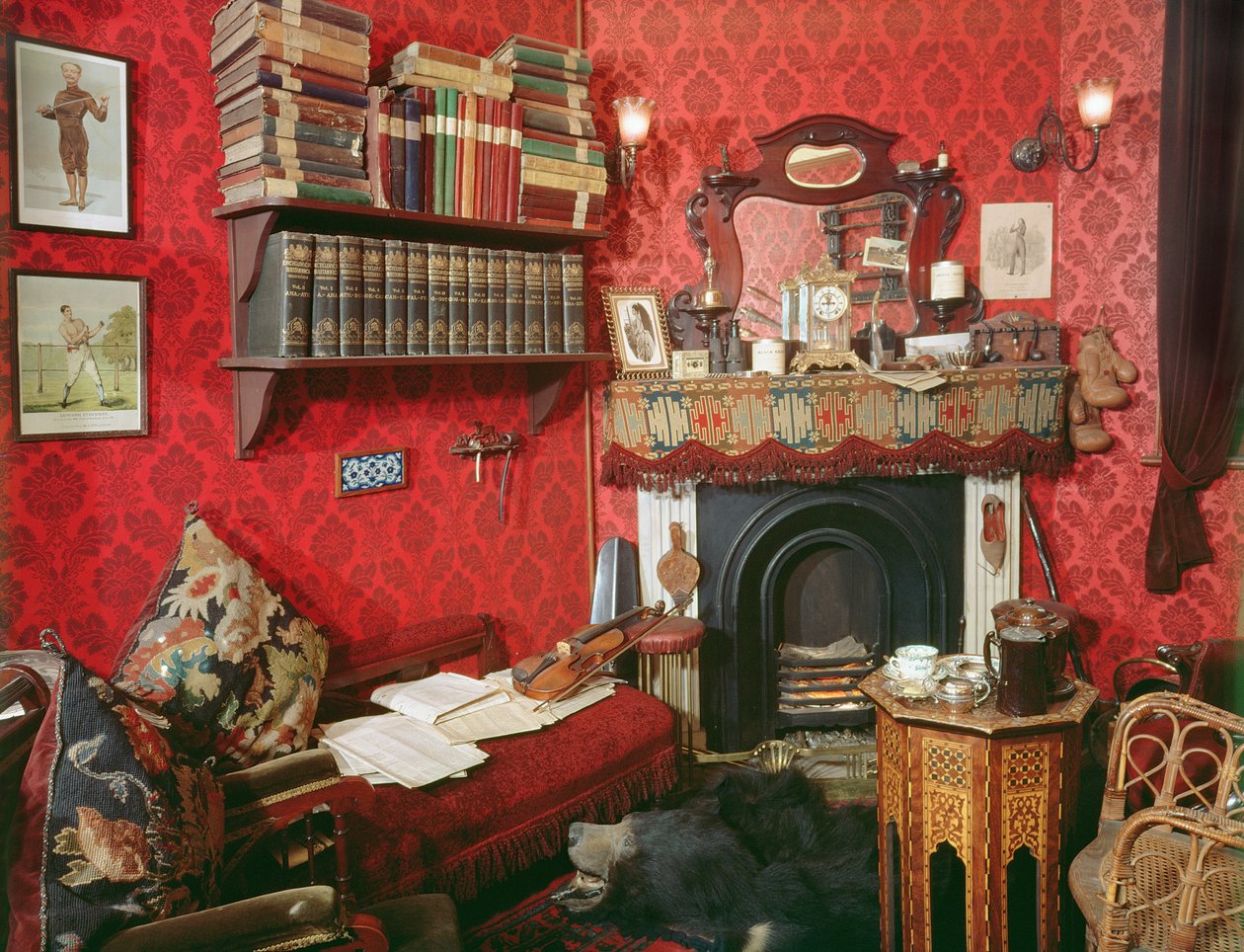 Reconstrução do Sherlock Holmess Room no Sherlock Holmes Pub de Unbekannt Unbekannt