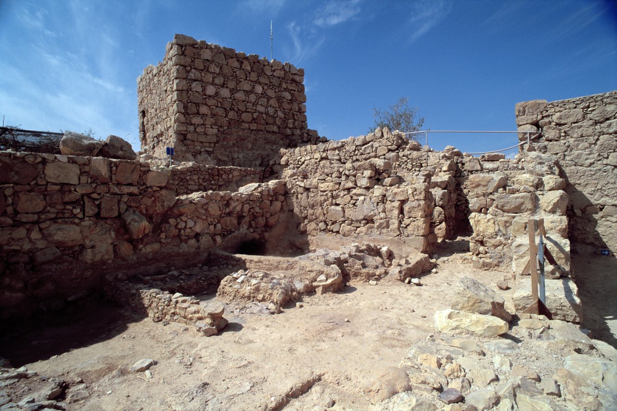 Restos do palácio fortaleza, construído por Herodes, o Grande (73-4 aC) c.37-31 aC de Unbekannt Unbekannt