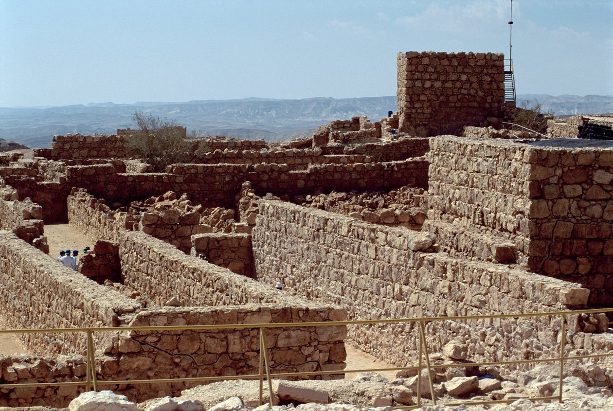 Restos do palácio fortaleza, construído por Herodes, o Grande (73-4 aC) c.37-31 aC de Unbekannt Unbekannt