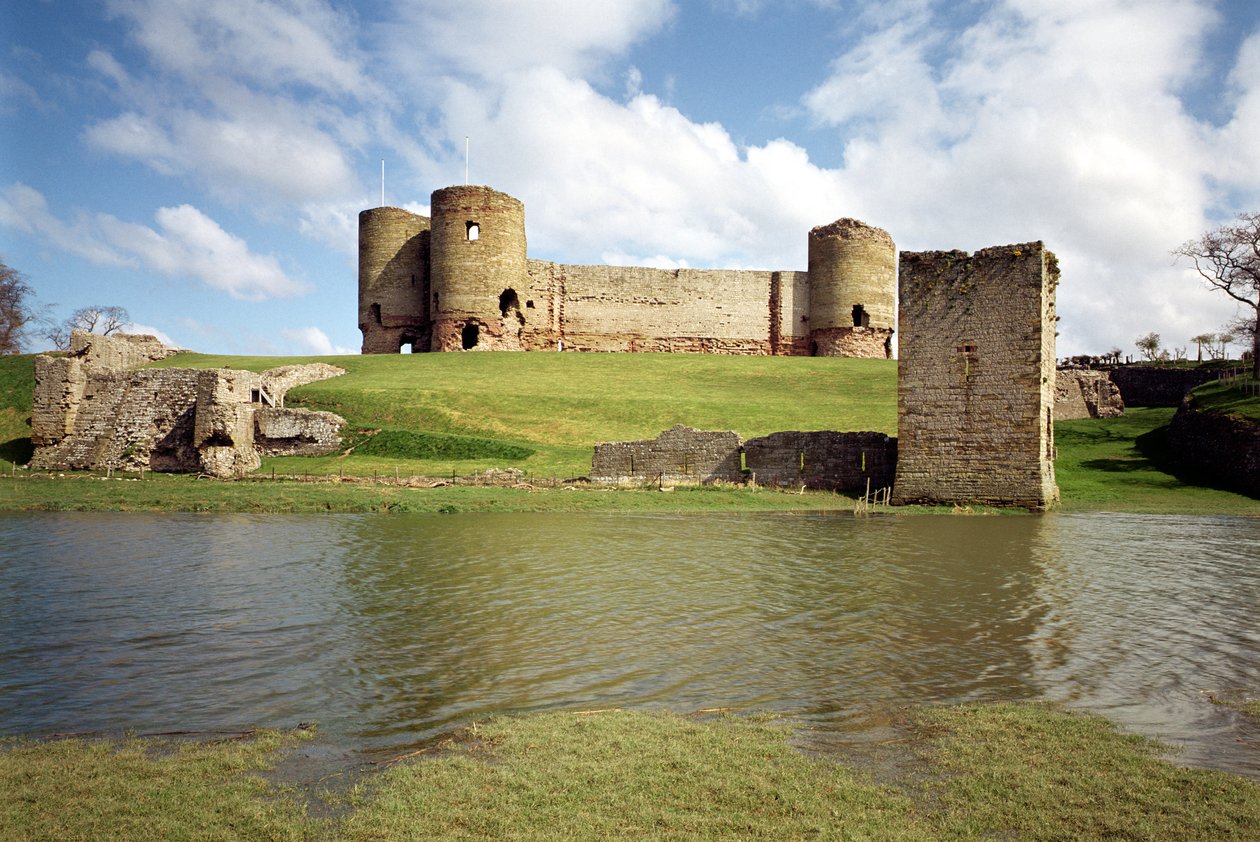 Castelo rhuddlan, vista exterior, escola inglesa, (13th century), norte gales, reino unido de Unbekannt Unbekannt