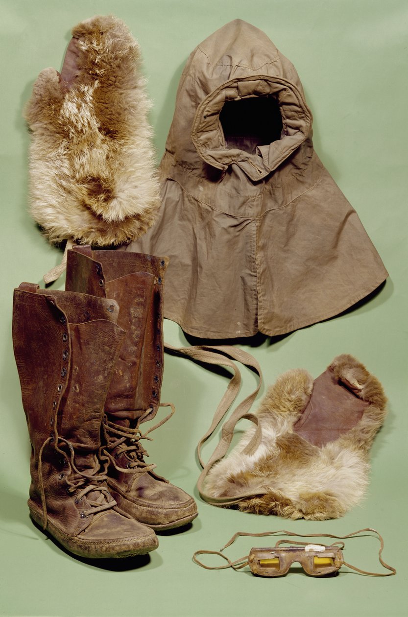 Roupas Scotts usadas na expedição antártica, 1901-4 de Unbekannt Unbekannt