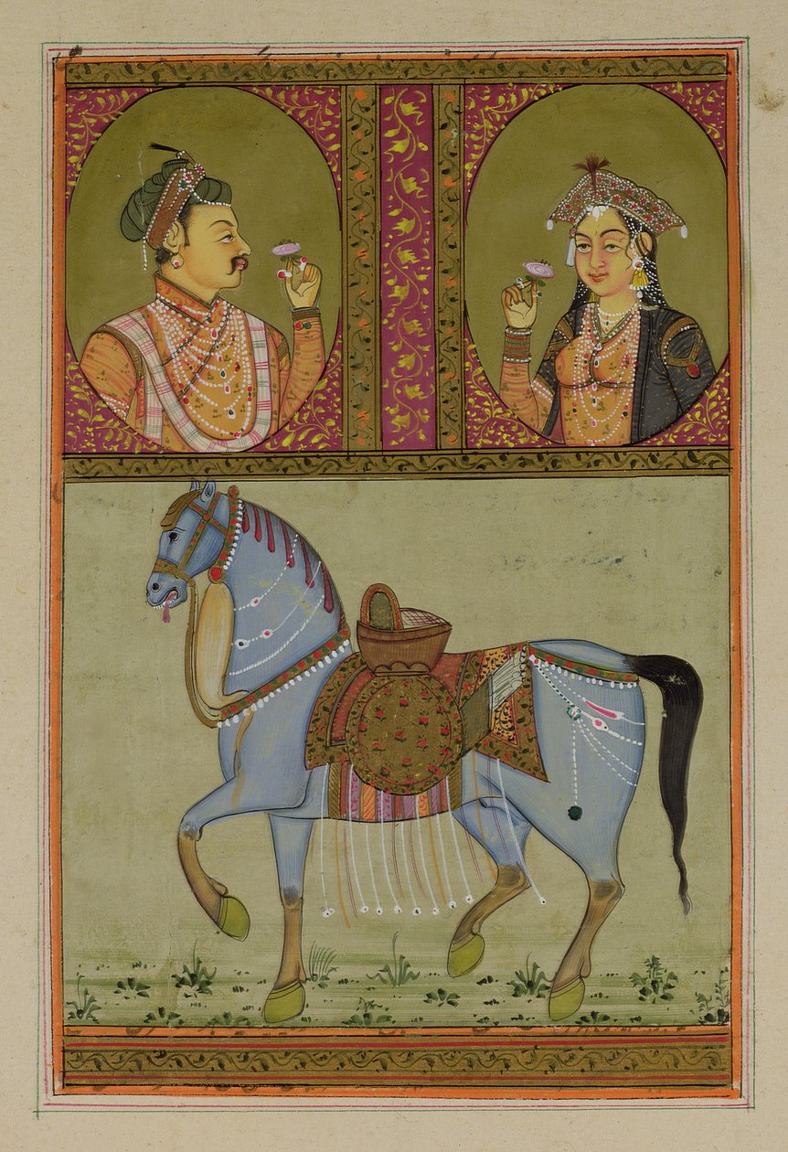 Shah Jahan (1592-1666) e Muntaz Mahal, sua esposa (d.1629), Mughal de Unbekannt Unbekannt