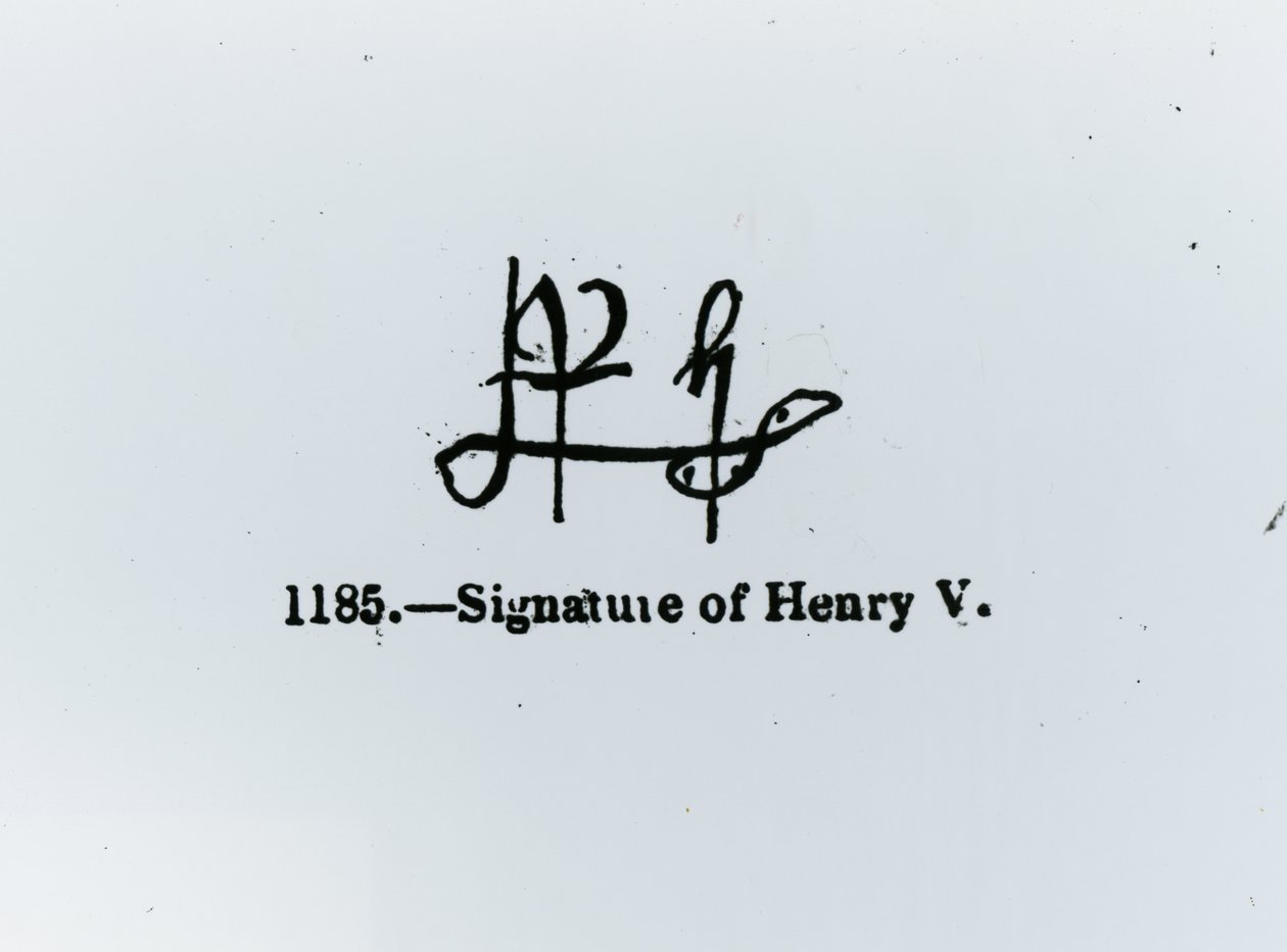 Assinatura de Henry V (1387-1422) de Unbekannt Unbekannt