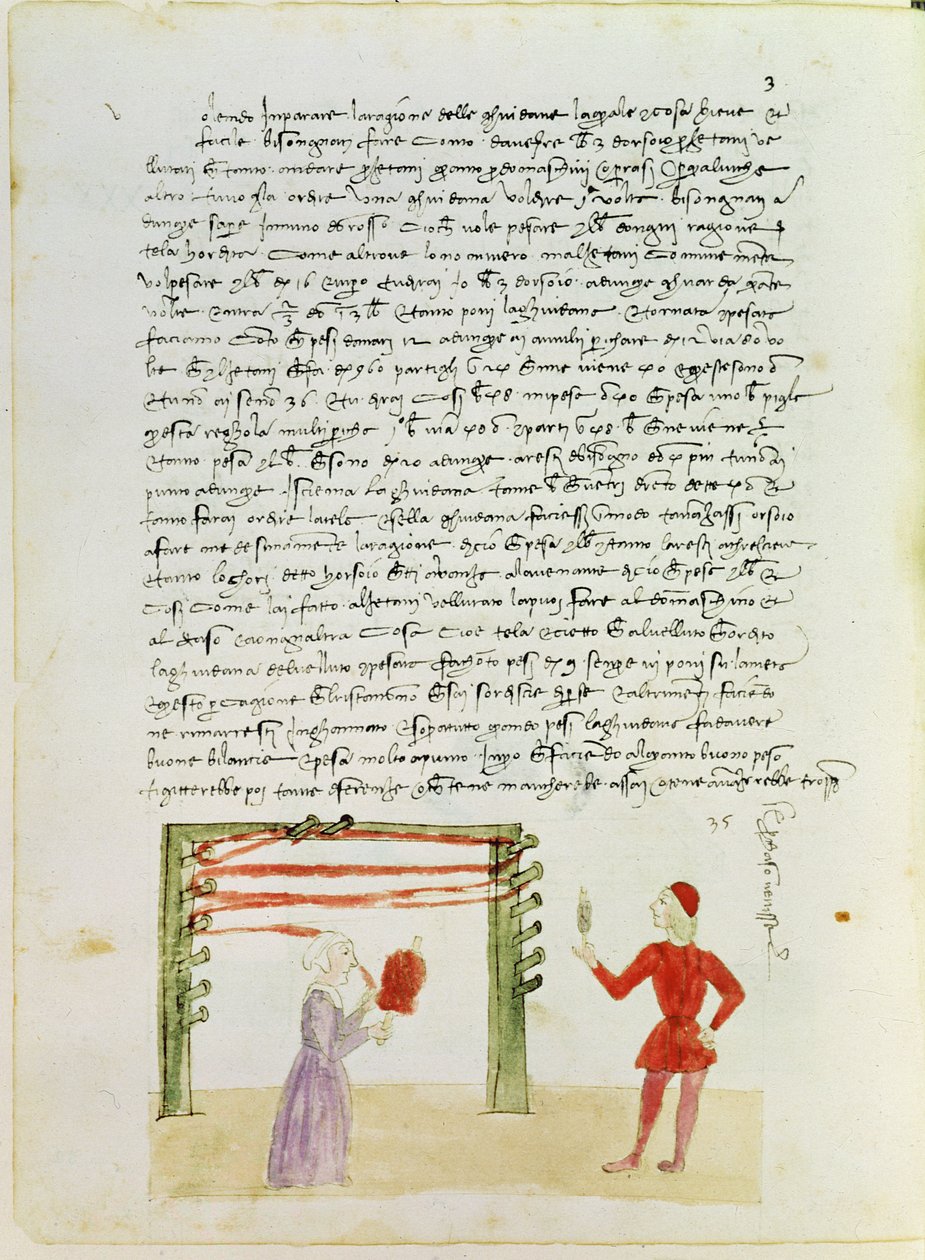 Seda Giratória de Precetti dellArte della Seta (Regras da Guilda da Seda) de Unbekannt Unbekannt