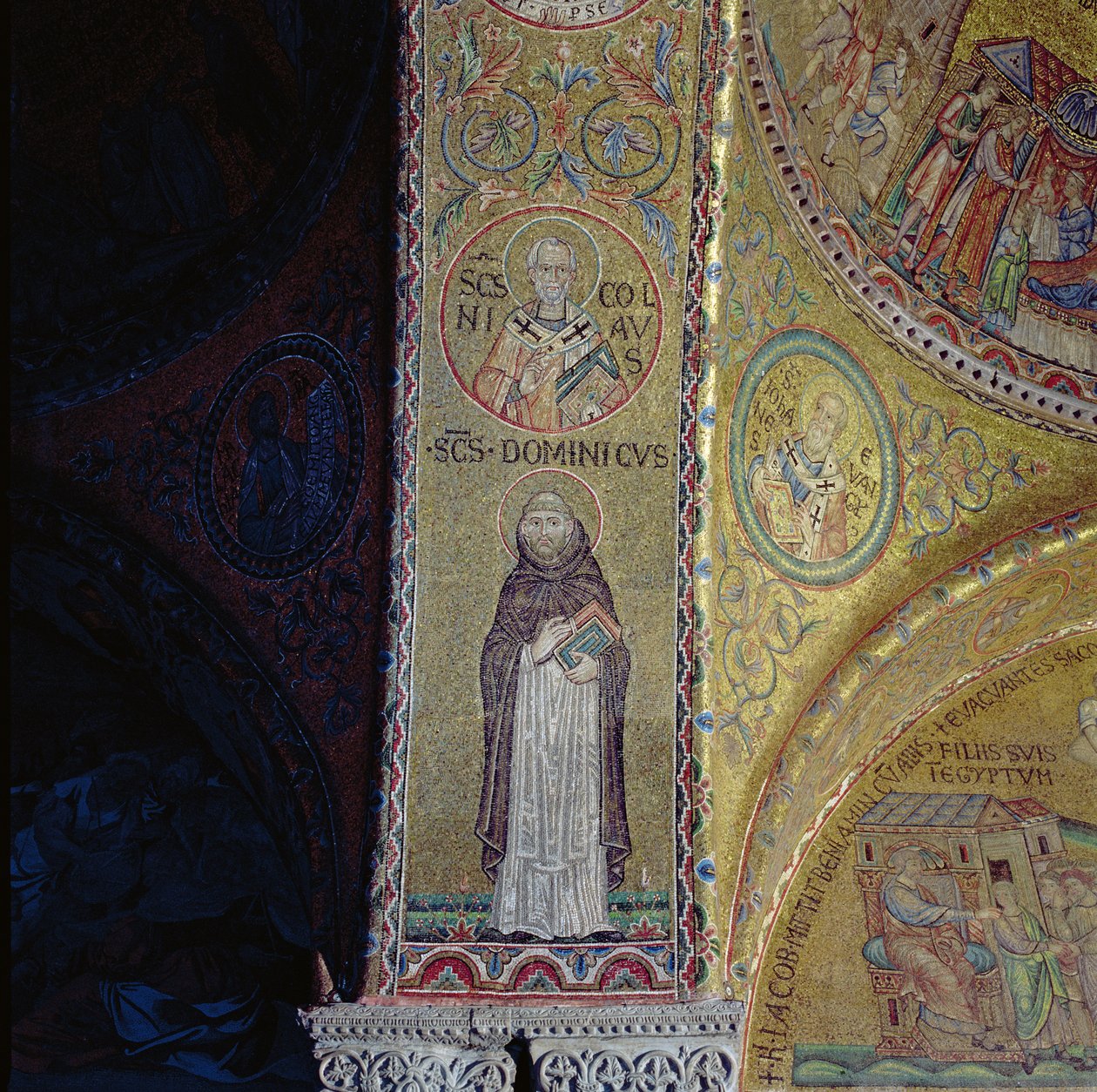 São Domingos e São Nicolau, mosaico no átrio da Basílica de São Marcos (ver também 60046-7) de Unbekannt Unbekannt