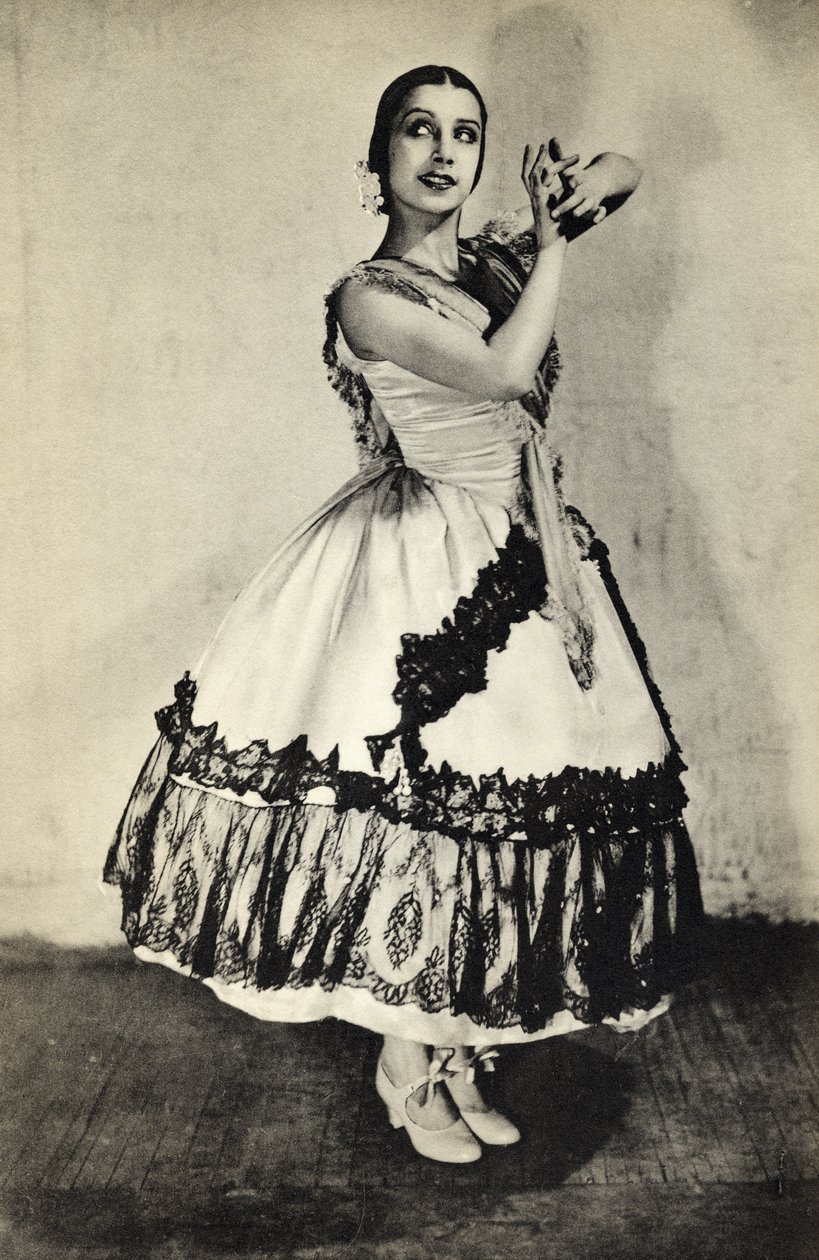 Tamara Toumanova, de &39;Footnotes to the Ballet&39;, publicada em 1938 (foto bw) de Unbekannt Unbekannt
