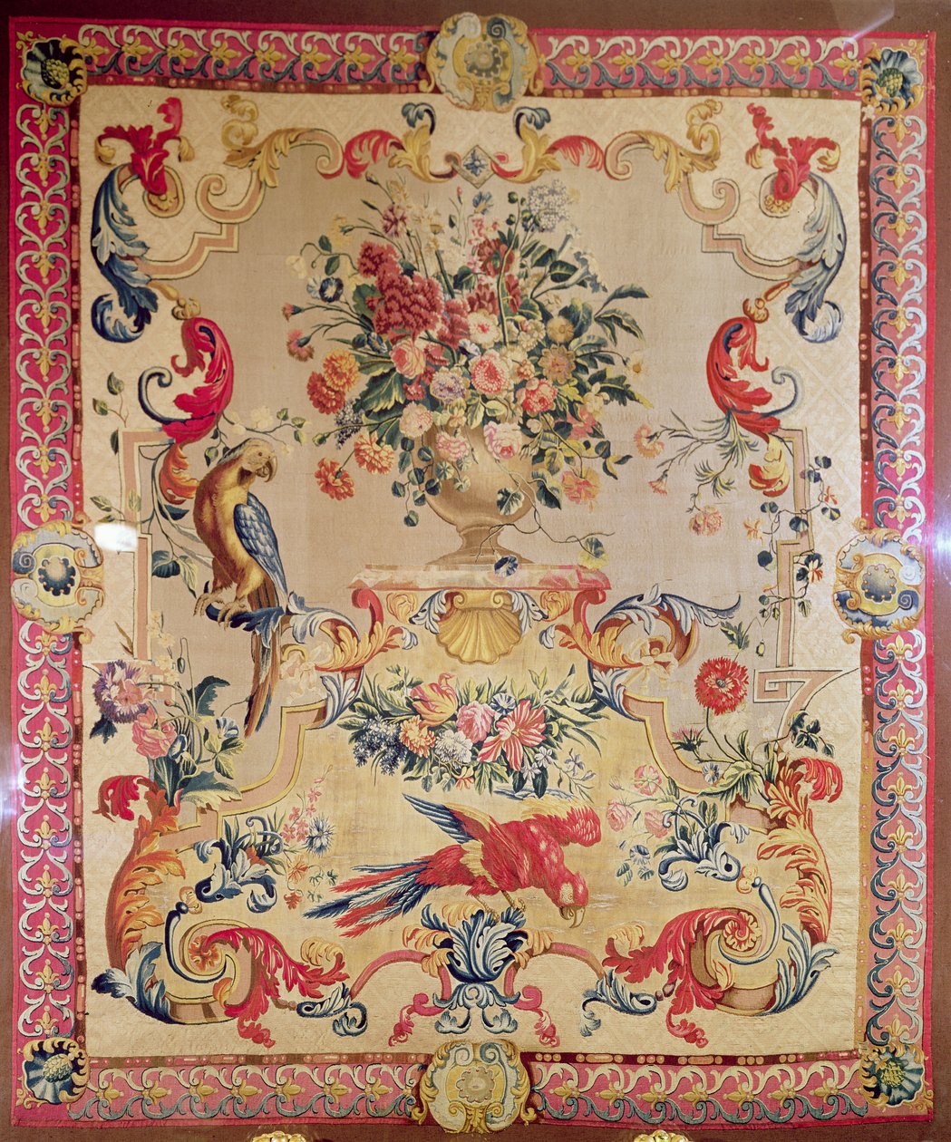 Tapeçaria no início do estilo rococó com strapwork e folhas de acanto por Joshua Morris, de 1720 de Unbekannt Unbekannt