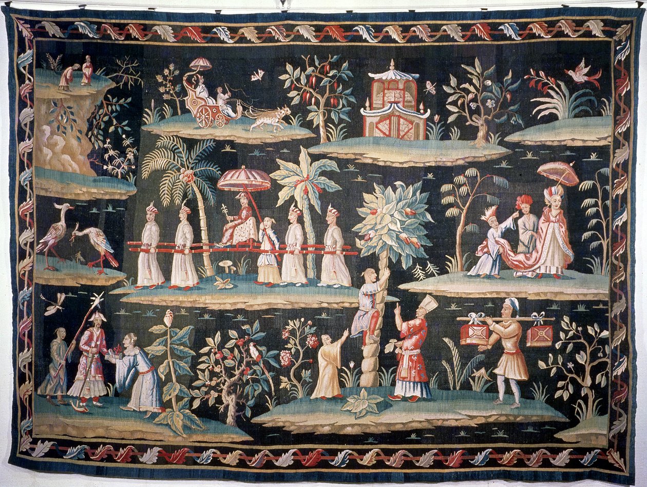 Tapeçaria no estilo Chinoiserie de John van der Bank, Obras de tapeçaria de Soho, início do século XVIII de Unbekannt Unbekannt