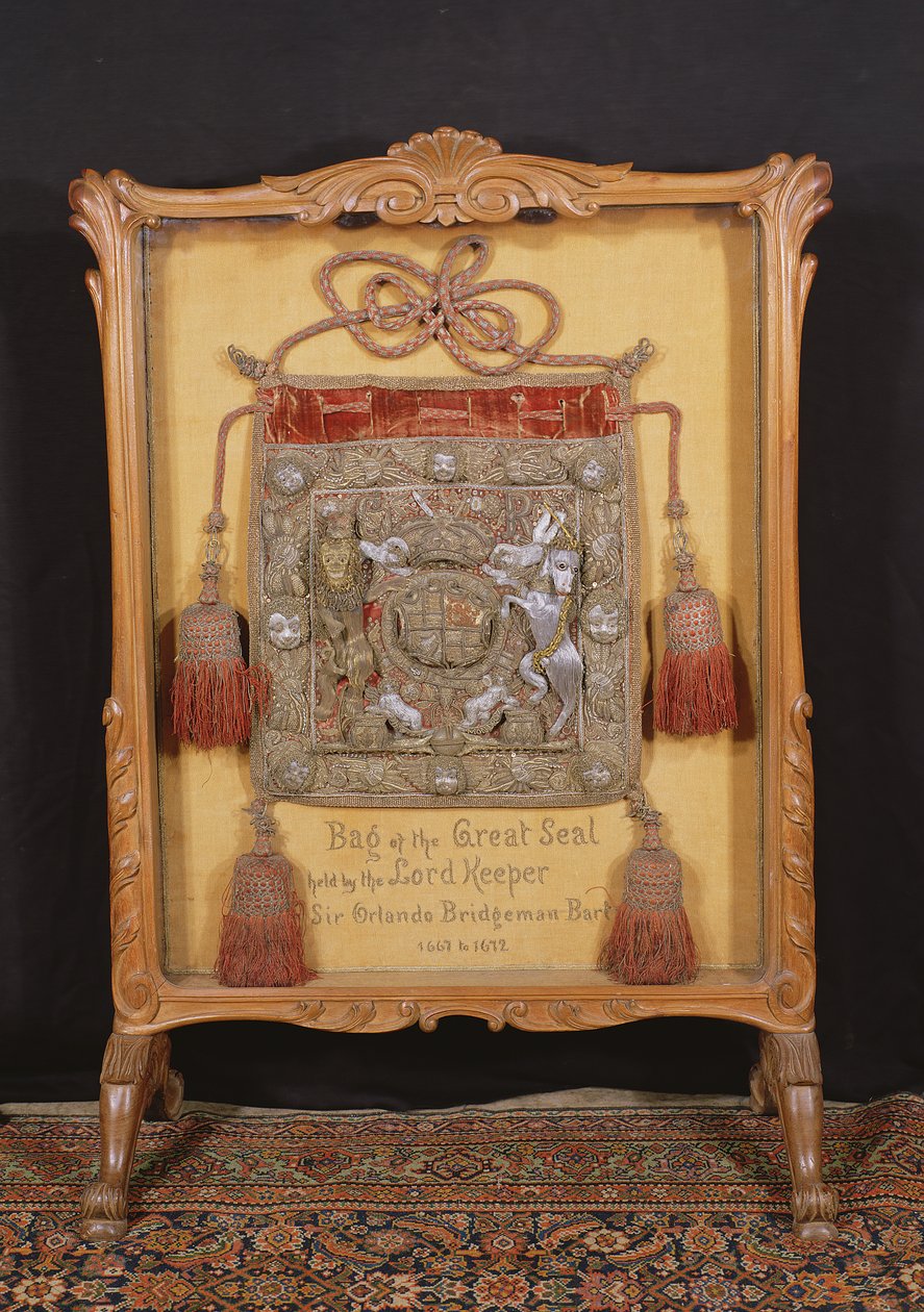 A bolsa do grande selo, realizada pelo Lord Keeper, Sir Orlando Bridgeman (1667-1672) de Unbekannt Unbekannt