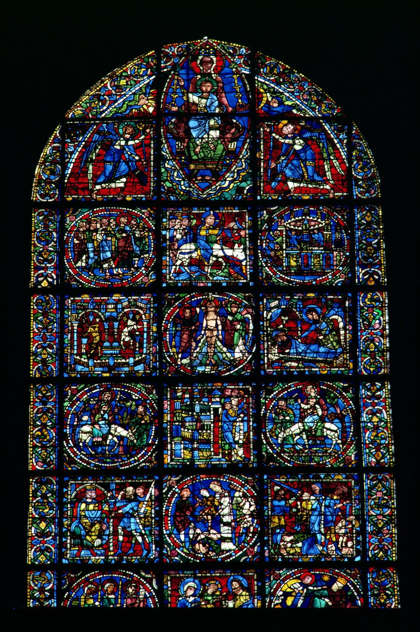 A Vida de Cristo, Ciclo do Novo Testamento (metade superior da janela) de Unbekannt Unbekannt