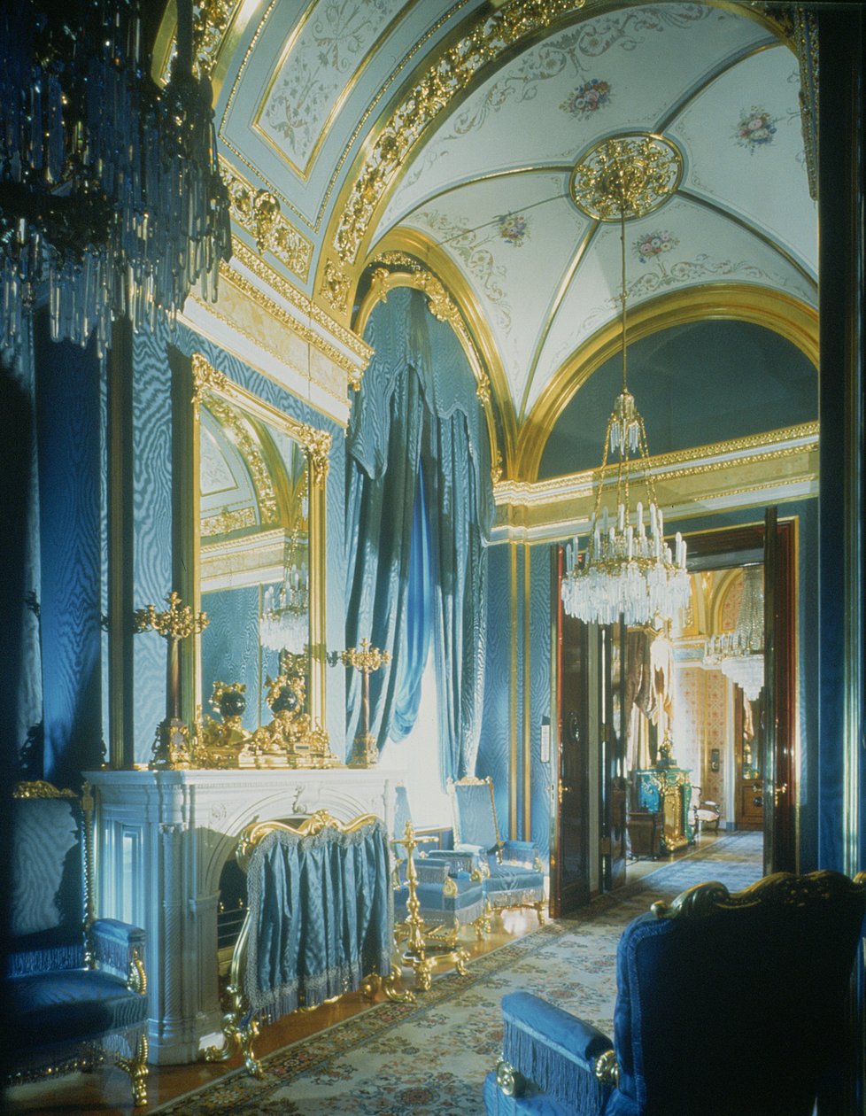 O quarto dos czares nos apartamentos privados do Grande Palácio do Kremlin de Unbekannt Unbekannt