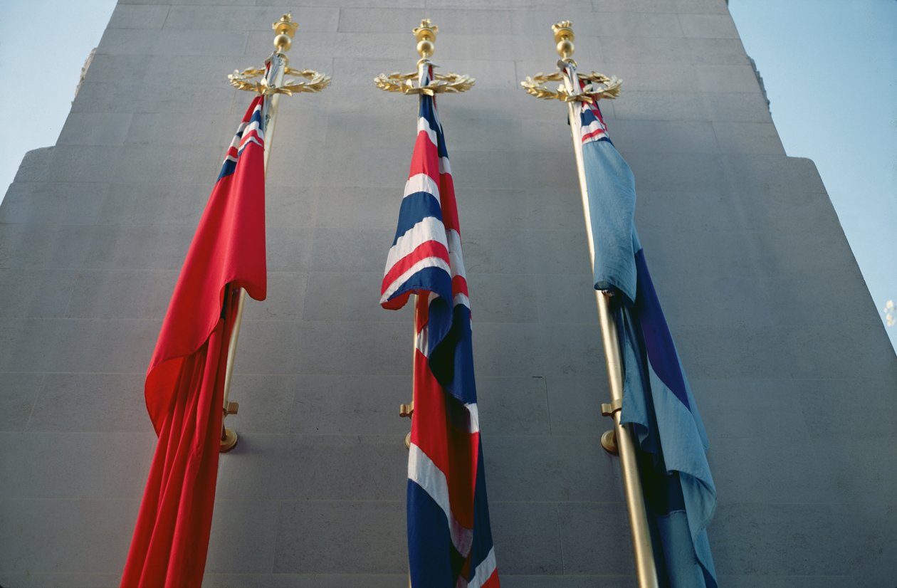 Union Jacks no Cenotáfio, Londres de Unbekannt Unbekannt