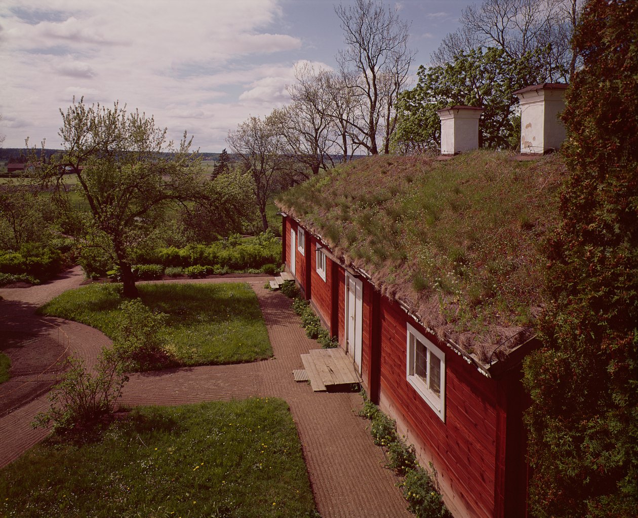 Vista da casa e jardins de Carl Linnaeus, Hammarby, Uppsala, Suécia foto de Unbekannt Unbekannt