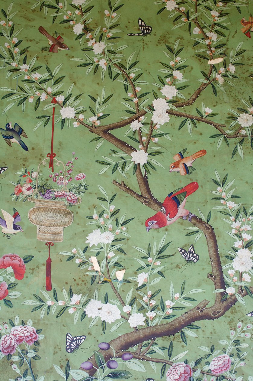 Detalhe do papel de parede no Wellington Room de Unbekannt Unbekannt