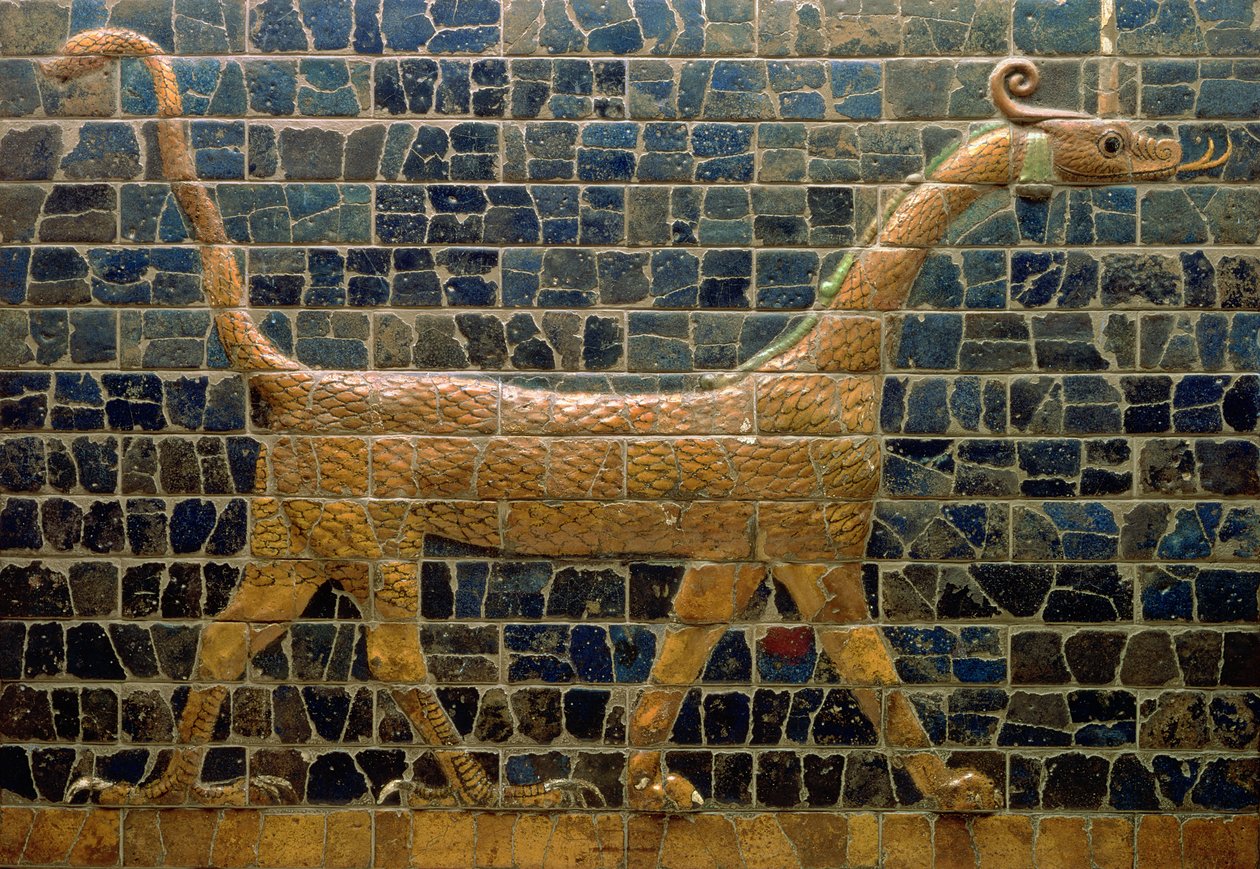 Dragão de Marduk, na Porta de Ishtar, Neo-babilônico, 604-562 aC de Unbekannt Unbekannt