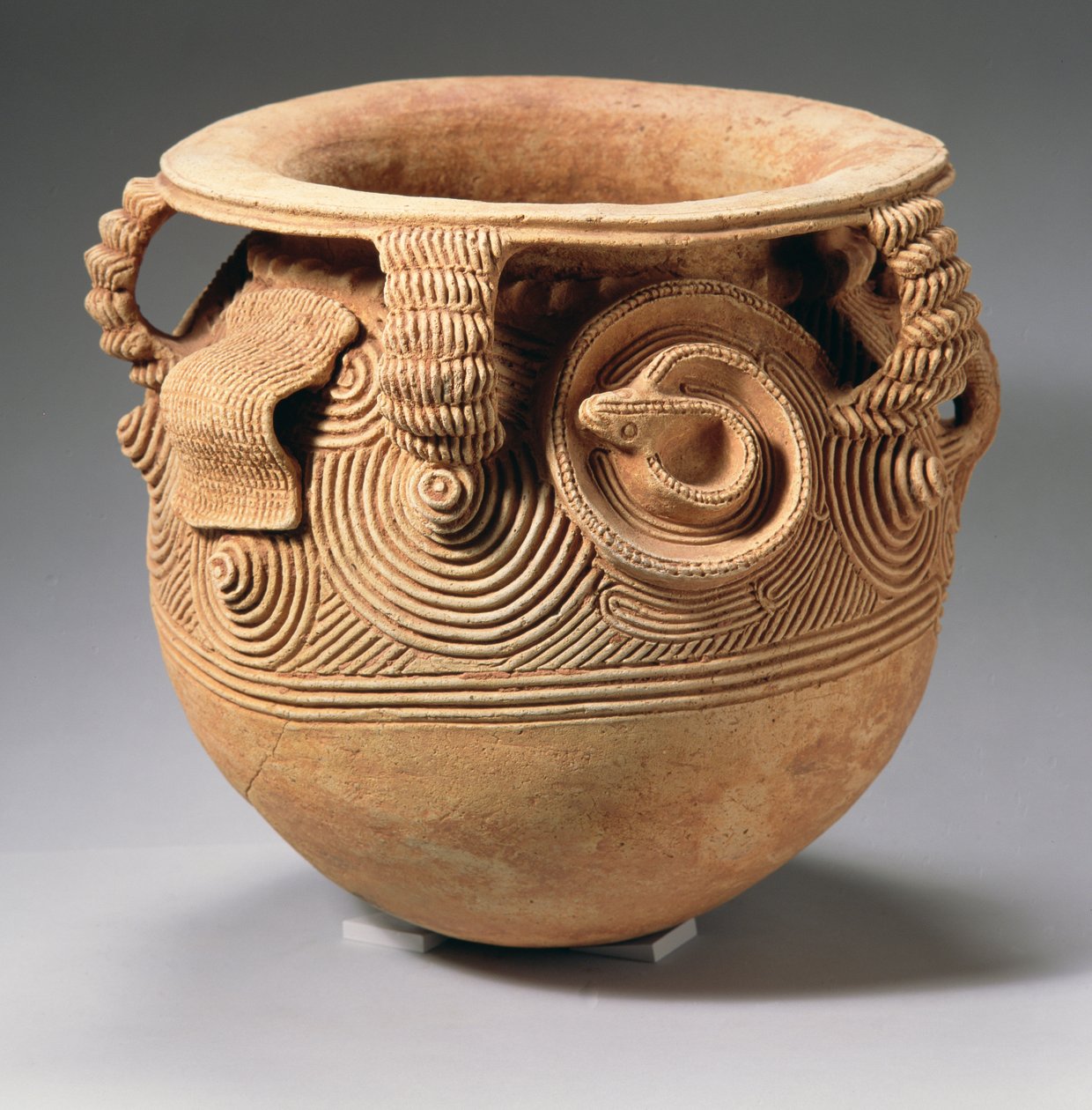 Vaso de cerâmica globular com borda evertida, Igbo, Nigéria, século X de Unbekannt Unbekannt