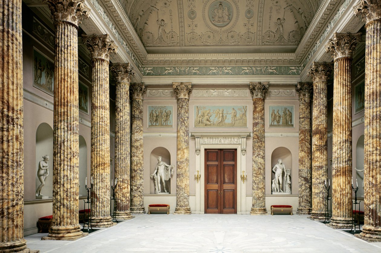 Interior, de, a, mármore, corredor, kedleston, corredor, derbyshire de Unbekannt Unbekannt