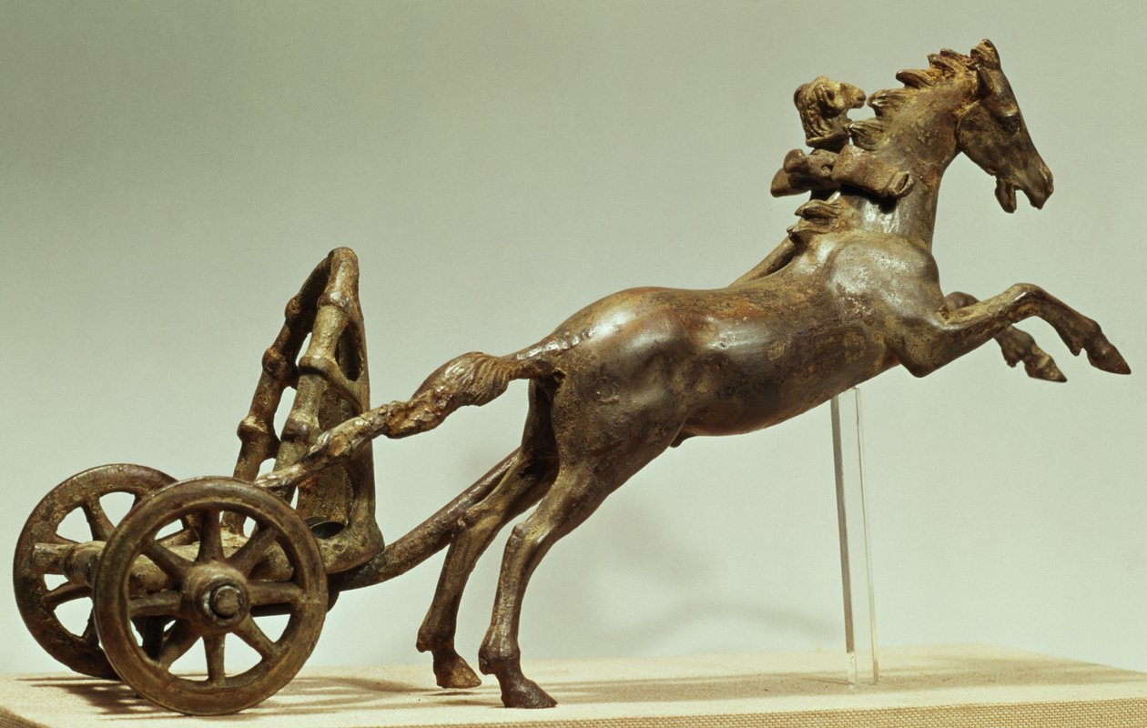 Modelo de uma carruagem de dois cavalos de Unbekannt Unbekannt