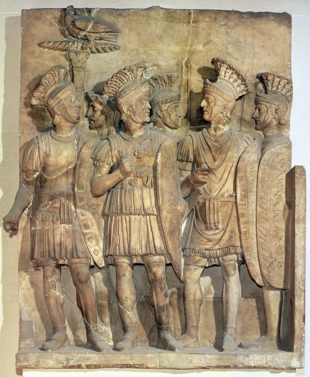 Soldados da guarda pretoriana, relevo, romano, século II de Unbekannt Unbekannt