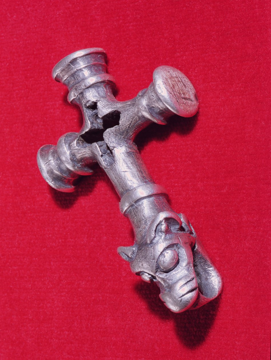 Amuleto Viking em forma de cruz com desenho de cabeça de dragão de Unbekannt Unbekannt