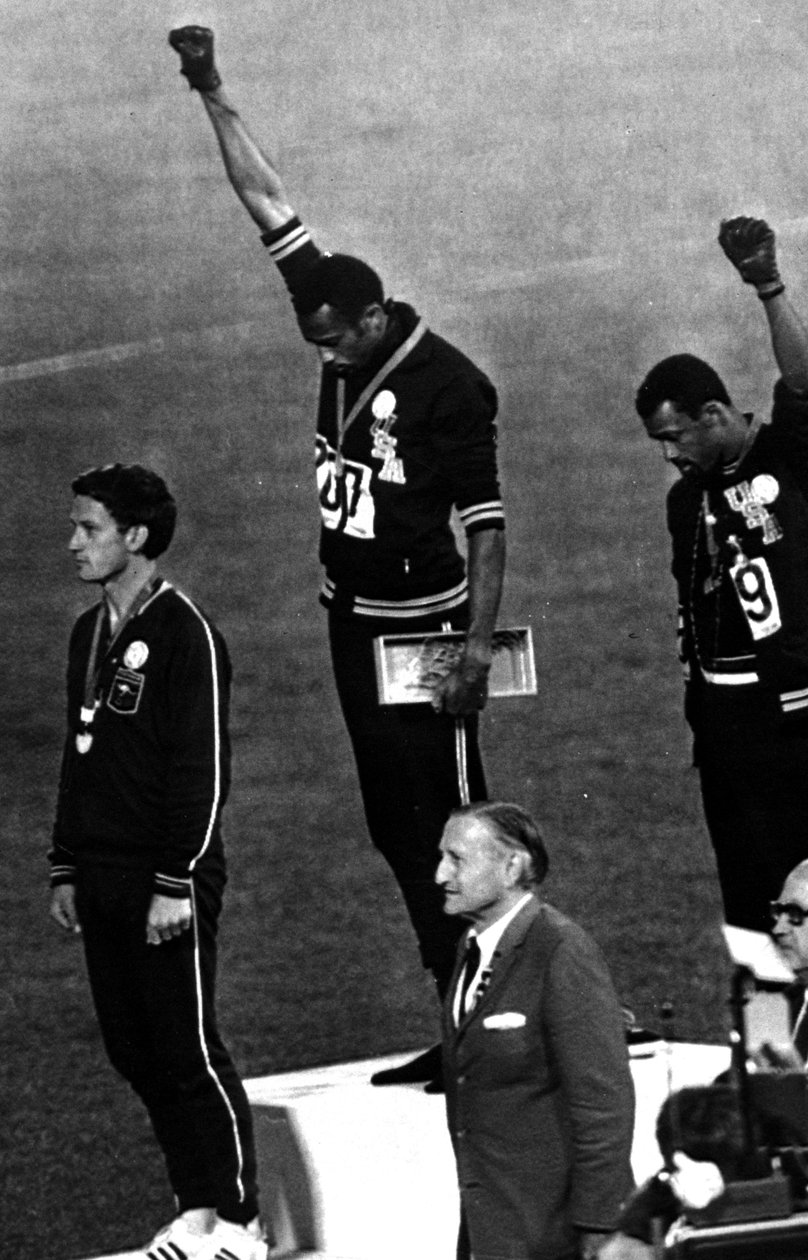 Vencedores dos 200 metros masculinos no pódio, nos Jogos Olímpicos de 1968, Cidade do México de Unbekannt Unbekannt