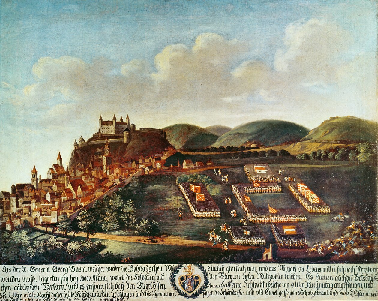 Chegada das tropas do general Georg Basta antes de Pressburg de Unbekannt Unbekannt
