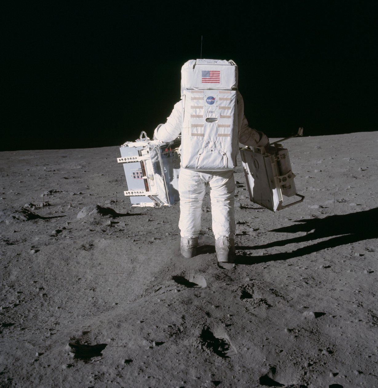 Buzz Aldrin implanta experiências da Apollo 11, 1969 de Unbekannt Unbekannt