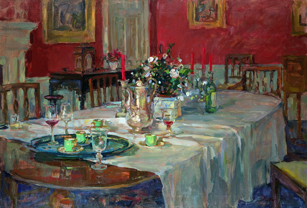 Mesa de Jantar com Jarro de Prata de Unbekannt Unbekannt