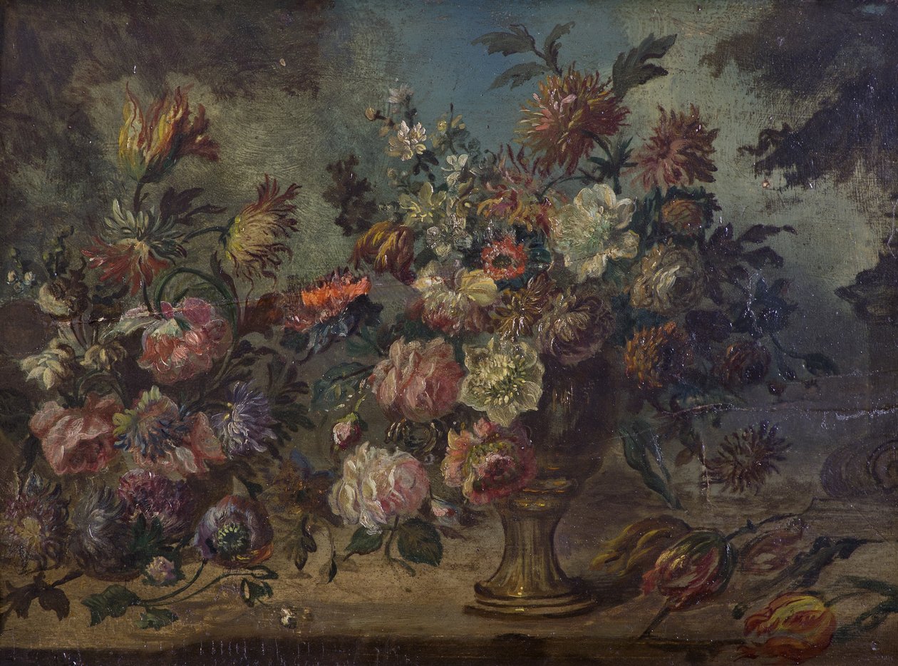 Flores em uma borda de Unbekannt Unbekannt