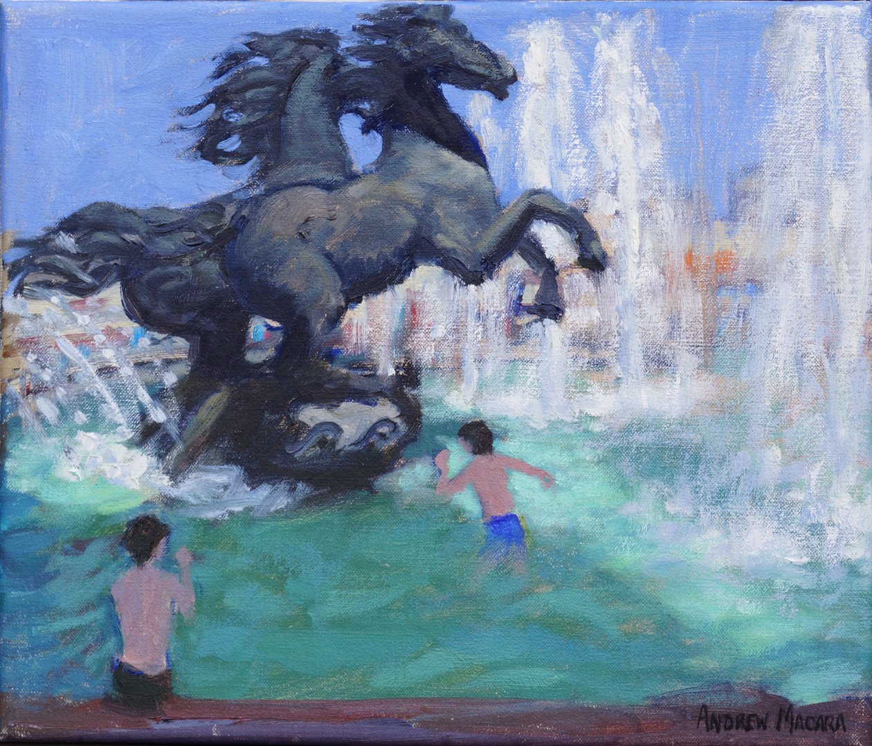 Esculturas de cavalos, Praça Manezhnaya, Moscou, 2016, de Unbekannt Unbekannt