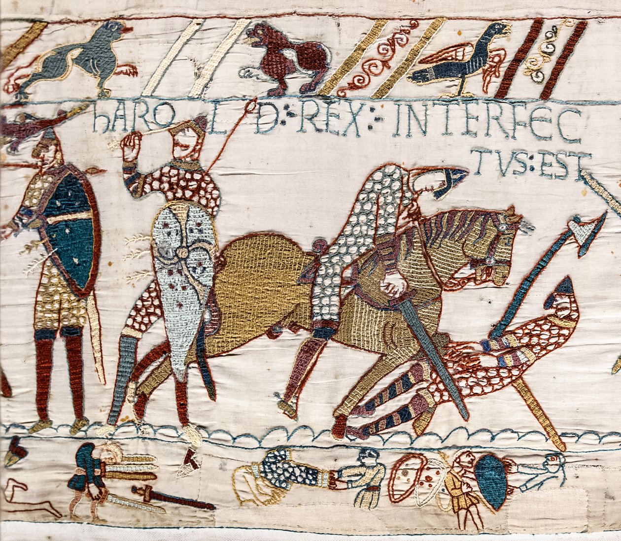 Rei Harold é morto, tapeçaria de Bayeux de Unbekannt Unbekannt