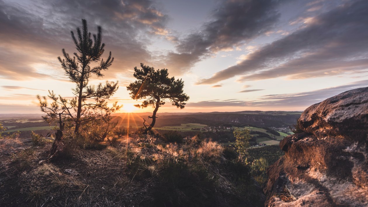 Vista lilienstein, saxão, suíça de Unbekannt Unbekannt