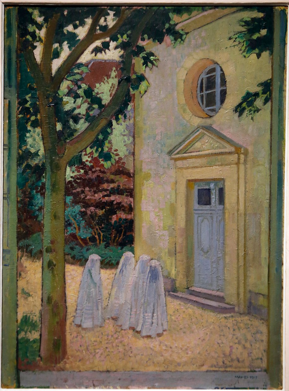 Museu maurice denis, são, germain en laye, frança, maurice denis, Communiantes, frente, a, capela, de, a, prioress de Unbekannt Unbekannt