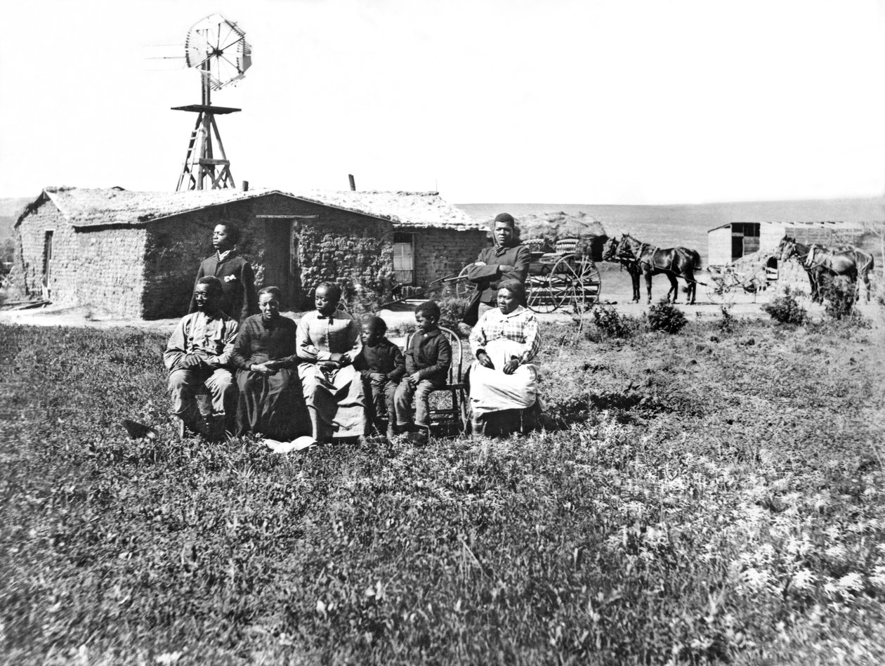 Retrato de família pioneiro, Condado de Custer, Nebraska, 1888 de Unbekannt Unbekannt