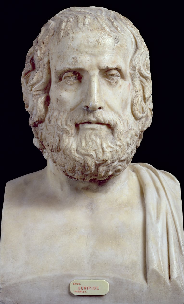 Busto de retrato de Eurípides de Unbekannt Unbekannt