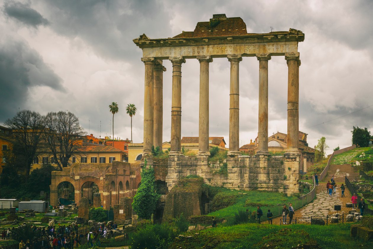 Roma, Itália. O Fórum Romano de Unbekannt Unbekannt