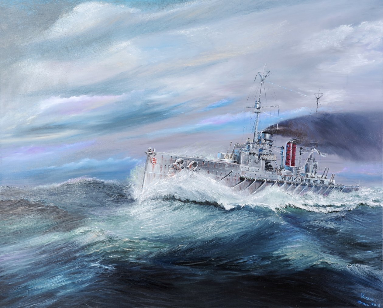 SMS Seydlitz entra na Jutlândia 14:15, 31 de maio de 1916, 2018, de Unbekannt Unbekannt